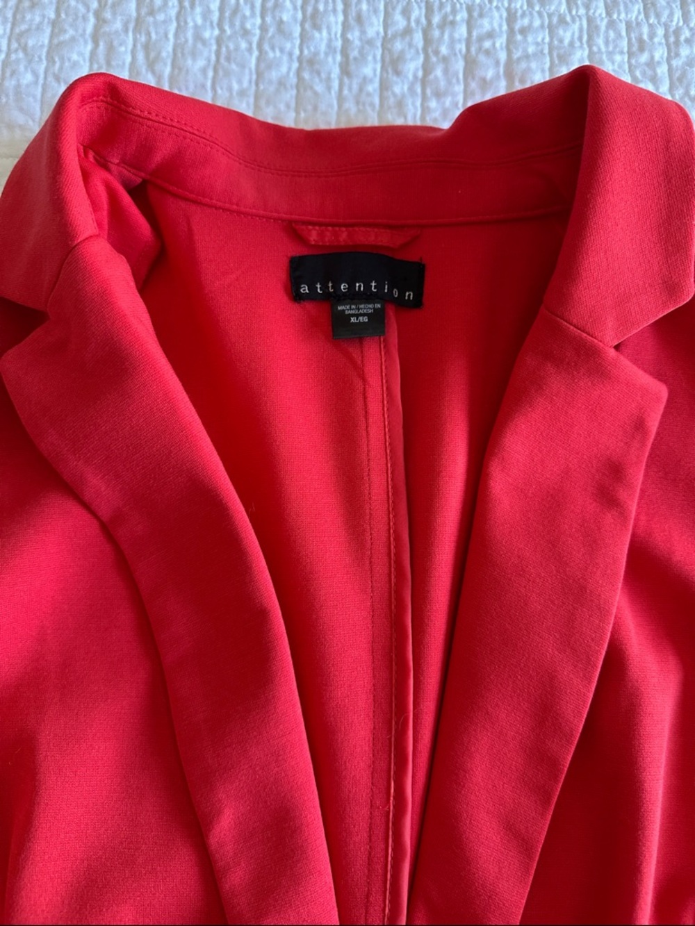 Bright Red Single-Button Blazer - Picture 3 of 6